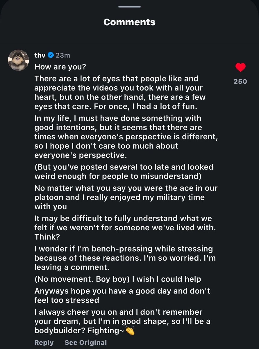 elloddieen's tweet photo. Ini Taehyung sampe komentar begini panjangnya kalo lu semua ga pada bisa baca dan pahamin maksudnya kelewatan sih asli. Dia sampe nulis begini berarti dia bacain semua tulisan jahat kalian ke tmnnya. Typical fans ngatur dan sotoy plis enyah aja. Ngerugiin taehyung soalnya 🫩🫩 https://t.co/WgxzSS5xIz