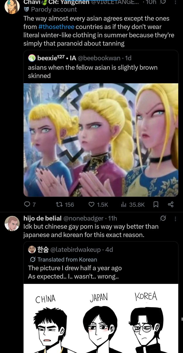 Yeehawjulian's tweet photo. @VI0LETANGELS I know the algorithm likes to bundle similar topics together and I guess the lower picture tells me what #thosethree countries are but did it have to be about THAT https://t.co/uA4QbKBq7C