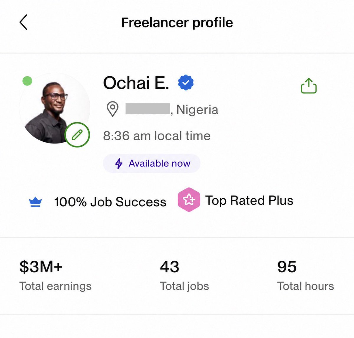 mxochai's tweet photo. I was challenged by @__dolani yesterday after hitting $1M+. 

So I locked in, stayed up all night and made $3M. 

Officially the first Nigerian to earn $3M+ on Upwork. 
First Nigerian to make $3M in one night working online. 

Congratulations to me.

Can I hear an amen? 🙏🏾 https://t.co/IORIQ8vv98