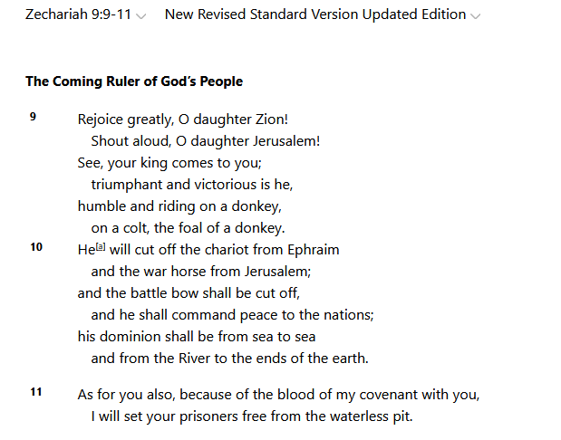 Patroklo's tweet photo. @gring01234 @ImSooooOverIt @xpaseqx Ok, let's read Zechariah, it seems like you haven't... First of all... was Jesus king of Israel? Last time I checked he wasnt. Was he triumphant and victorious from war? Last time I checked he wasnt. Did he cut off the charior and war horse? Nop. https://t.co/hvGkIEezTM