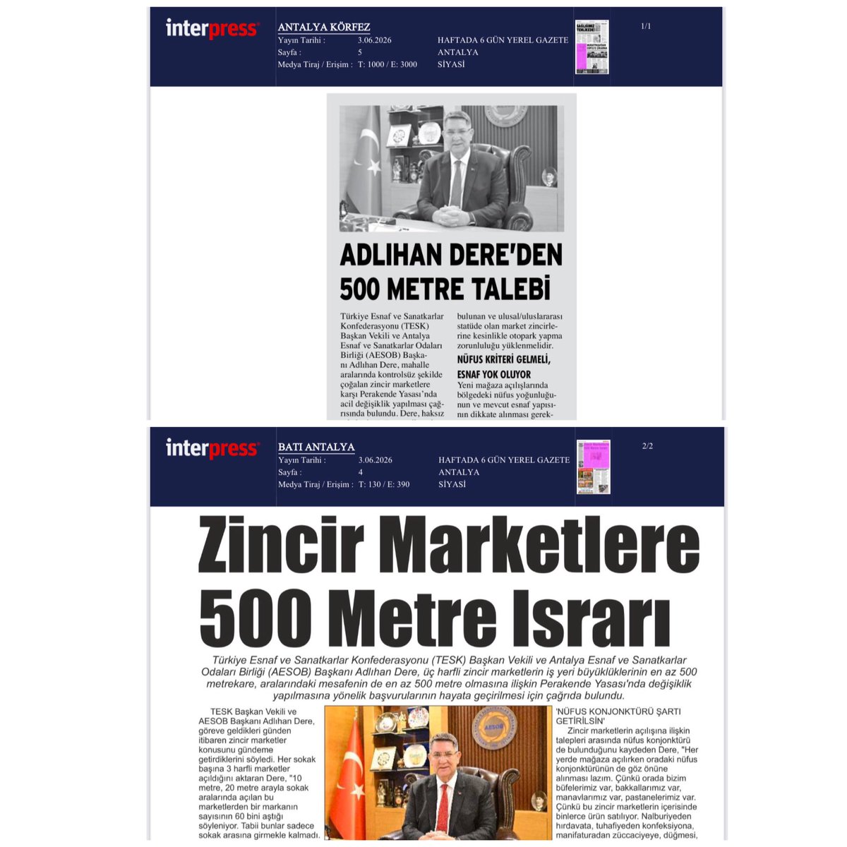 adlihandere's tweet photo. 🗞️📸 Basına Yansıyan Haberlerimiz https://t.co/VMzMCB8X3J