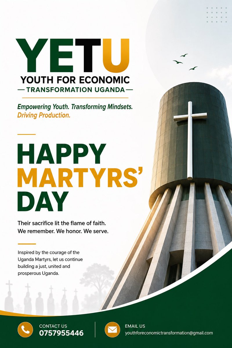DILIDHAMUS61259's tweet photo. Today, we honor the courage, faith, and sacrifice of the Uganda Martyrs whose legacy continues to inspire generations.
May their example remind us to serve with integrity, protect our values, and work together for a better and more sustainable future.
#HappyMartyrsDay https://t.co/Fl7gxoLUKw