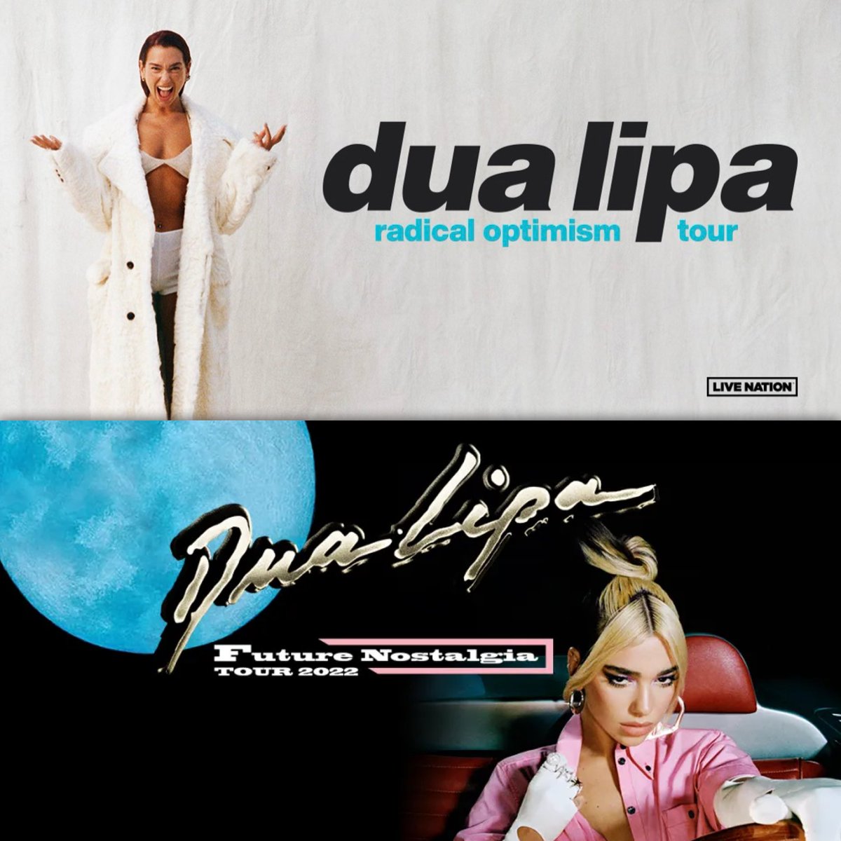 DuaLipaUKHQ's tweet photo. .@DUALIPA’s “Radical Optimism Tour” has grossed DOUBLE the “Future Nostalgia Tour” 💵🎤 

Radical Optimism Tour (2024-2025) 🌊🌀
Total Shows: 79
Total Gross: $214,417,398
Tickets Sold: 1,864,908

Future Nostalgia Tour (2022) 🌕🔐 
Total Shows: 91 
Total Gross: $101,354,803
Tickets Sold: 1,310,602