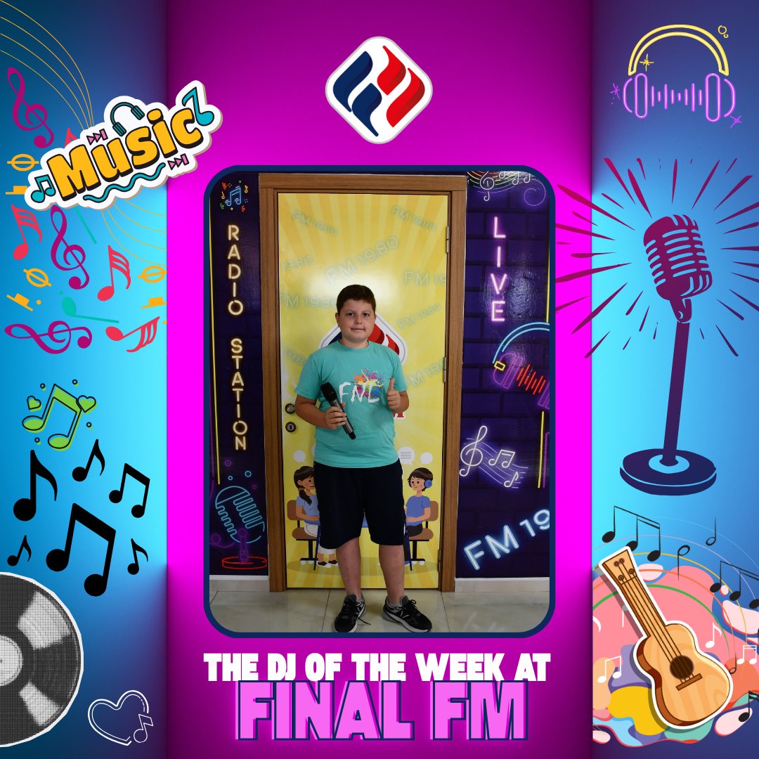 finalortaca's tweet photo. 🎧🎤🎶 THE DJ OF THE WEEK AT FINAL FM!
DJ of the Week at Final FM is Kayra YETİM from Class 5/B this week!
He has been entertaining us with his great energy and music throughout the week. 🎵 https://t.co/9iCyEuHBFL