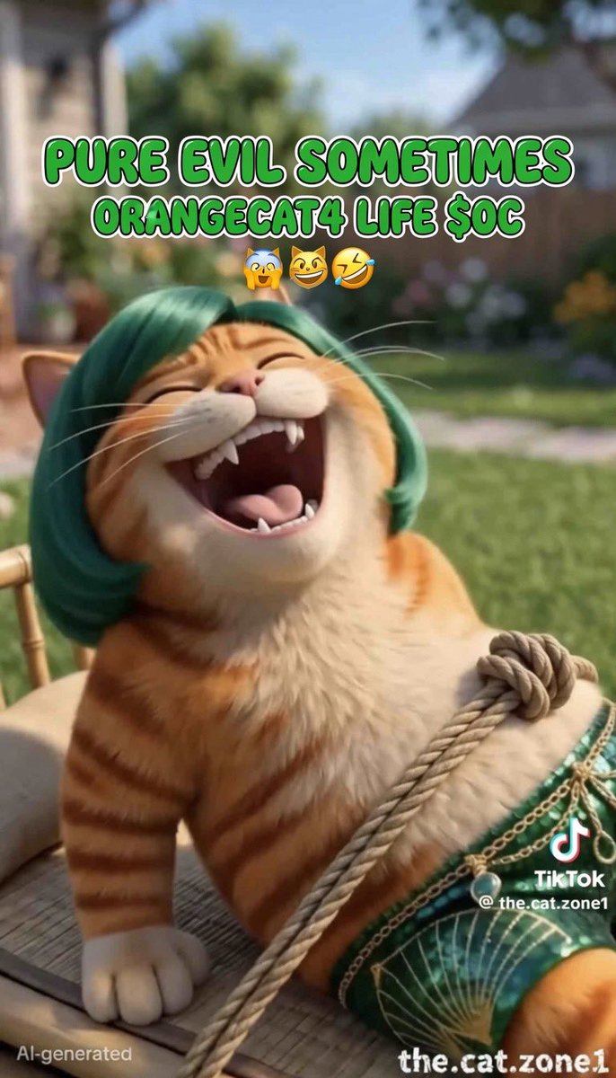 OrangeCatTikTok's tweet photo. PURE EVIL SOMETIMES 😂🙀
OrangeCat4 Life $OC
When you cause absolute chaos and just sit back laughing…
Tag your unhinged friends 😂
#OrangeCat #PureEvil #Meme #MonkeyBusiness #viralvídeo 

9qg1D5t7Z2xzuHS7UQUtykbxcHtrjkLqRrkJkpyqJSHK https://t.co/pmyvK2LdBa