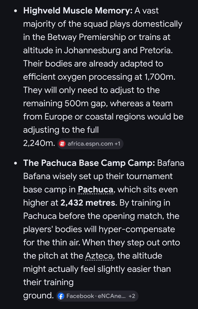 BallBoy791768's tweet photo. Will Bafana  🇿🇦 adapt to the Mexican weather ahead their opening game at the Azteca Stadium against Mexico 🇲🇽?
Yes
The Altitude difference isn't that high. You noticed that North African teams struggle in South Africa because of Altitude #BafanaPride #BafanaBafana #fifaworldcup https://t.co/5EJ7OQhTF8
