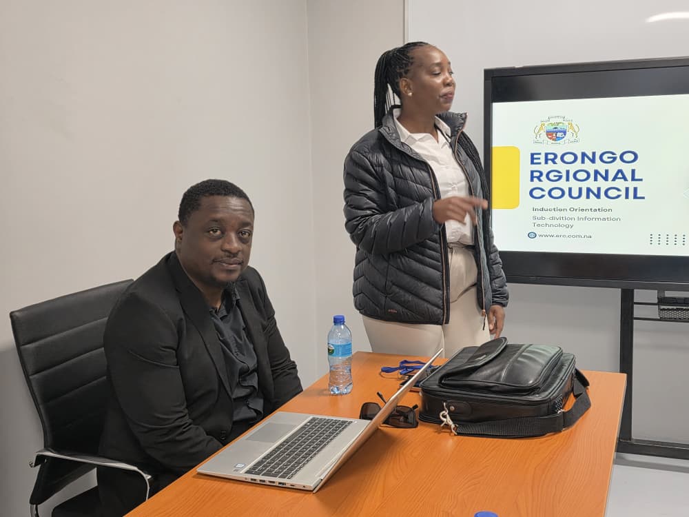 ErongoRC's tweet photo. The ERC Human Resources Department is currently conducting an employee induction programme in the HR Boardroom, aimed at acquainting staff with organisational policies, procedures, values, and workplace expectations to support a smooth integration into the work environment. https://t.co/27QEUEgGIE