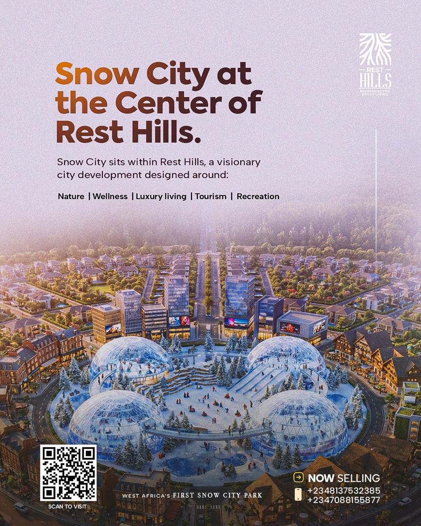TheRestHills's tweet photo. Moniya is to Ibadan what Ibeju-Lekki is to Lagos. 
The dry port and rail infrastructure are turning this axis into an absolute goldmine, that's just the truth, now add to that our project; 1st snow city park in West Africa. 
Looking to invest? Send us a DM. https://t.co/Ioheggzcxb