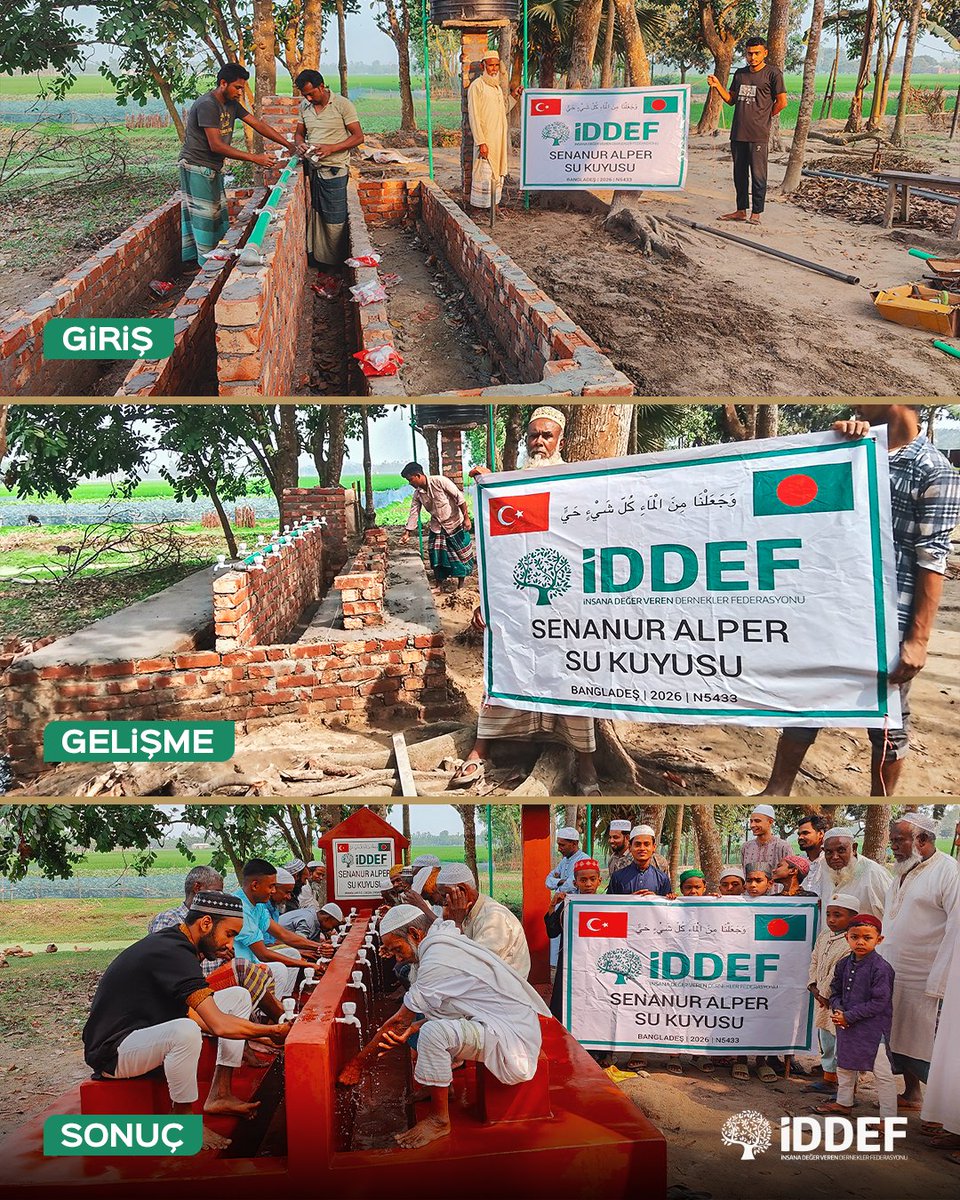 iddef's tweet photo. Su kuyusu çalışmalarımız mazlum coğrafyaları ferahlatmaya devam ediyor. 🇧🇩 Bangladeş'te açılan şadırvanlı 💦 su kuyusuyla Müslüman kardeşlerimiz temiz suya kavuştu.

#BirDamlaBinUmut 💦
🌐Online Bağış: https://t.co/c0RNElEQJX https://t.co/6AnsjfpiwT