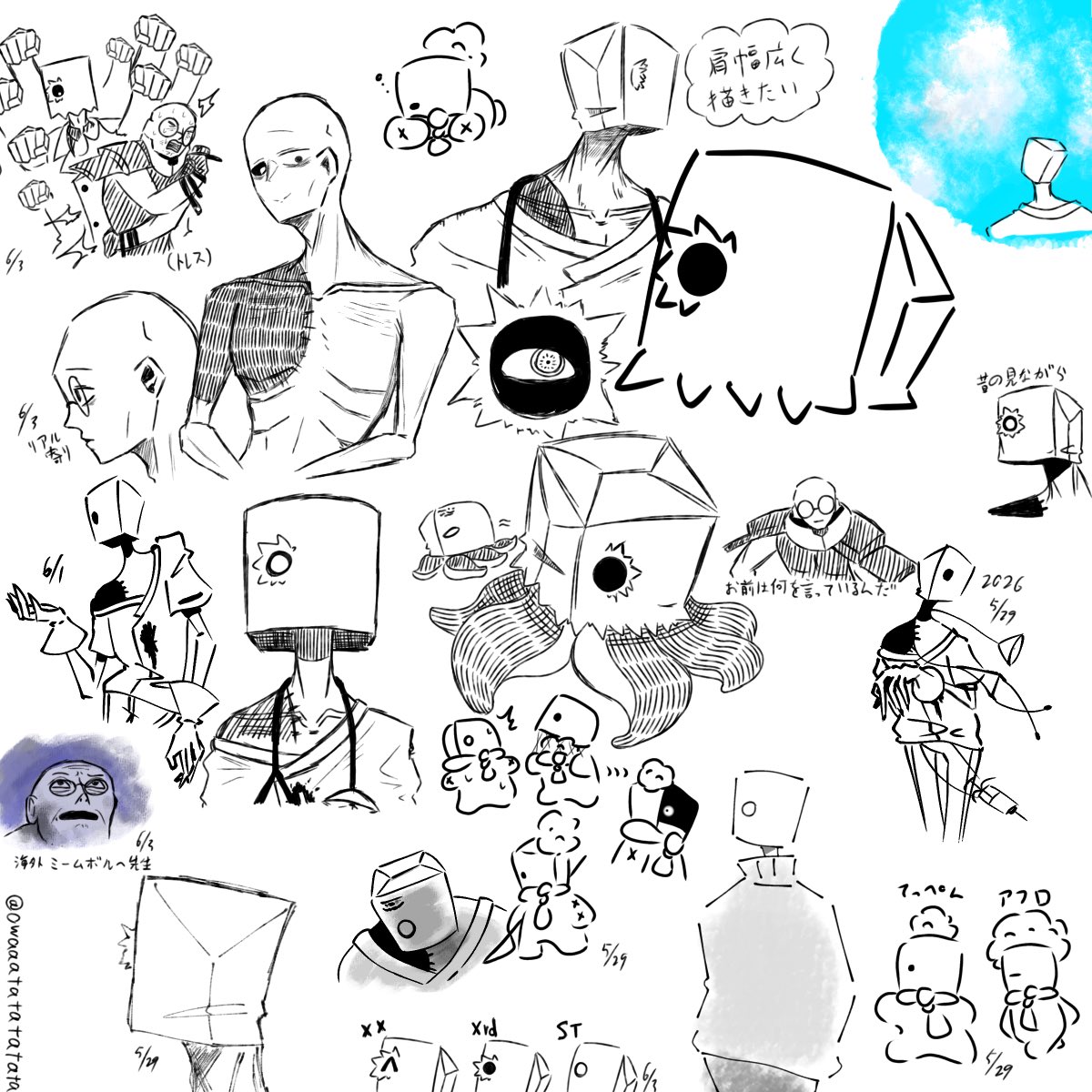 owaaatatatatata's tweet photo. とりま描けるだけ描いたファウスト先生(ボルドヘッド先生) https://t.co/IGkMz4LgI1