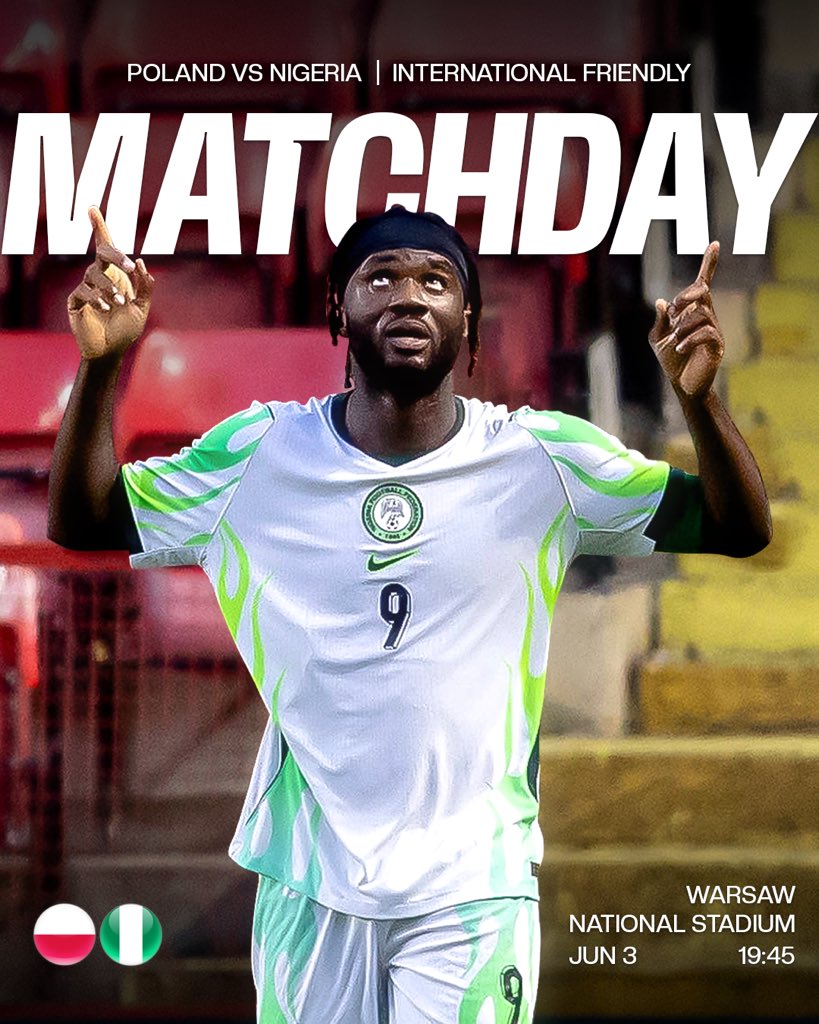 NGSuperEagles's tweet photo. It’s Matchday in Warsaw 🦅

#SoarSuperEagles https://t.co/xCBNTMS5XD