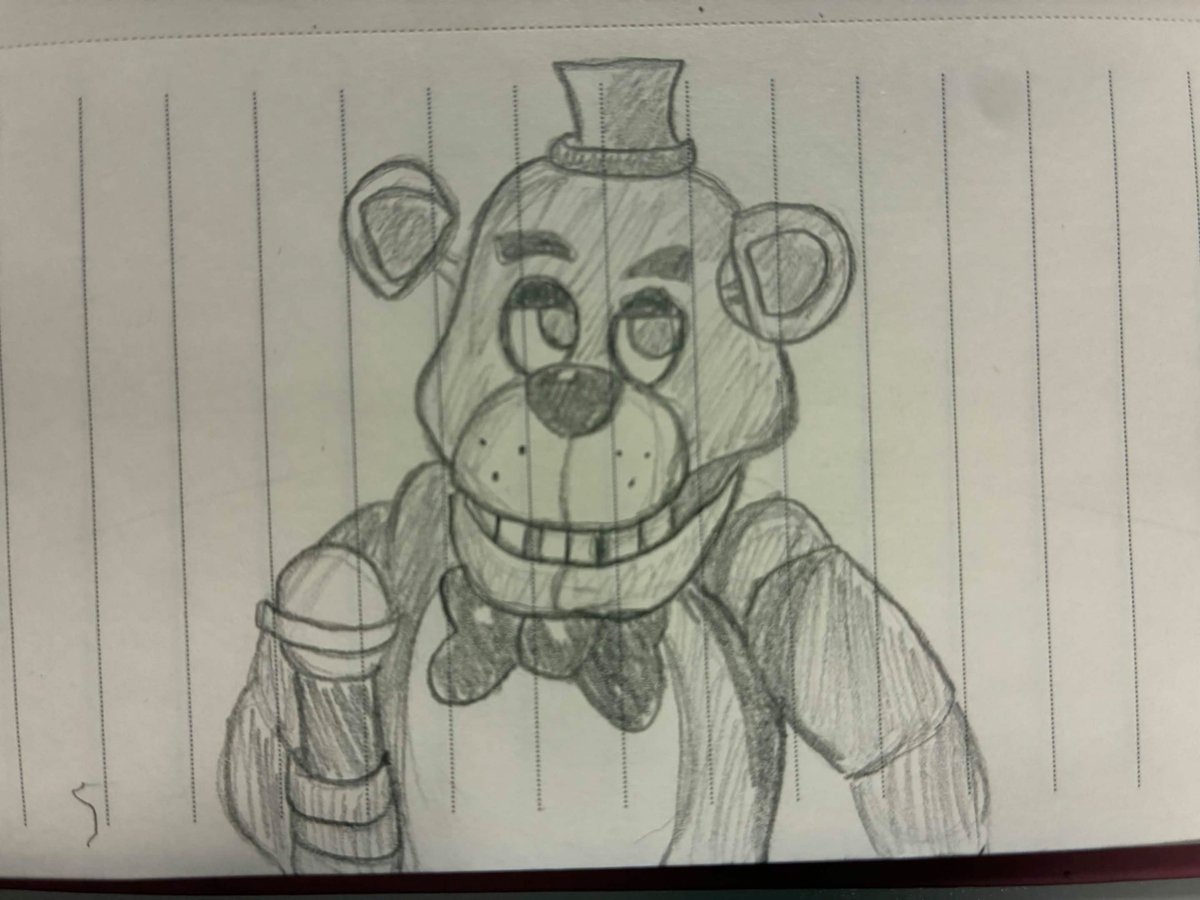 AceSlash345's tweet photo. Bruh how the FUCK do you draw Freddy

Shorekeeper here too cause fuck it

#fnaf #wuwa #sketch https://t.co/ptwvMMjdiV