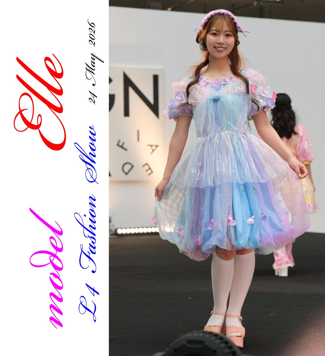 alpha_900's tweet photo. ２０２６年５月２４日（日）
第６３回デザインフェスタ
Ｌ４-Fashionショー
ガルマーステージ　ぷわぷわ
◎ELLEさん画像
※ELLEさんが微笑をくれた時
見に来て良かった～💞と
幸せな気持ちで満たされました😇
#健ちゃん先生
＠kennyl4fm
#l4ファッション
#ELLE
#ぷわぷわ https://t.co/b1OOLxqdkj