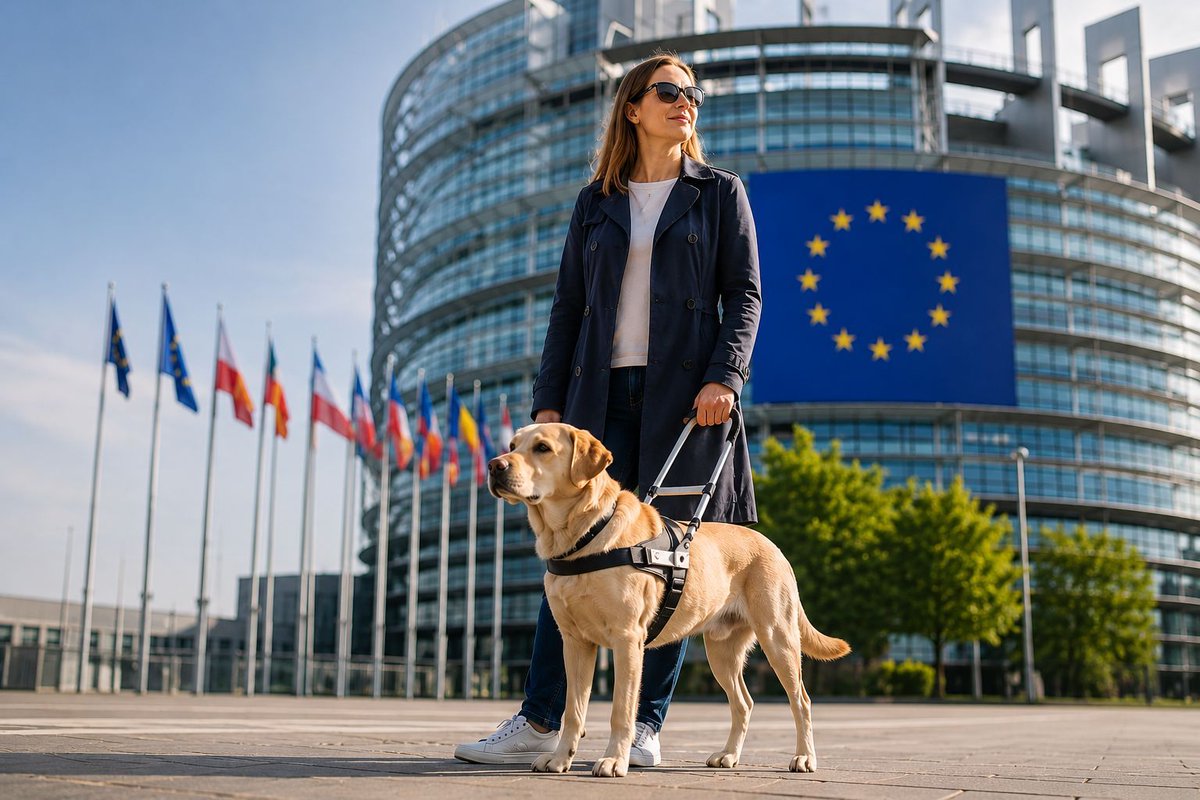 EuroGuideDogFed's tweet photo. 🦮 News from the European Commission.
Assistance dogs are specifically recognised in the updated EU disability strategy to 2030.
Supporting independence, accessibility across Europe
Read more:
https://t.co/vdVQsOYffJ
#Accessibility #DisabilityRights #AssistanceDogs #GuideDogs https://t.co/mc3DxJf4gU