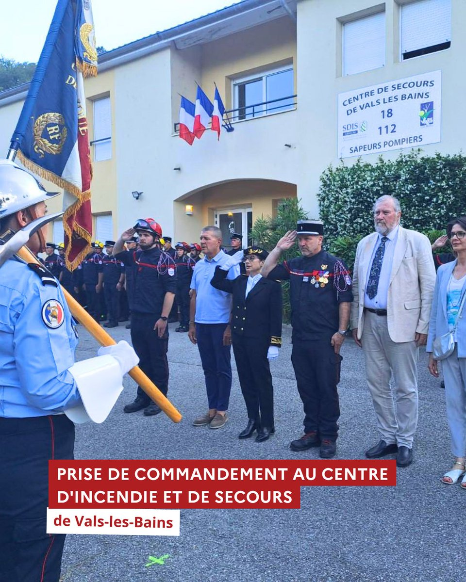 Image de Préfet de l'Ardèche : #Cérémonie | Prise de commandement au centre d'incendie et de secours de Vals-les-Bains  🚒

Vendred