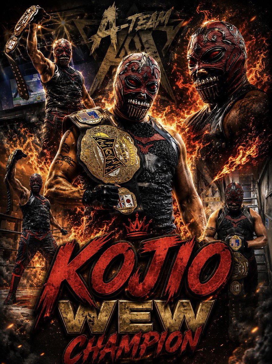 kojio_1's tweet photo. we destroyed the Super Tiger, and became the new WEW Champion. For that disrespectful rat that disrupted my celebration. I will take care of you Aug 2nd. 

#ATEAM_WEW https://t.co/Gz59xvTBMT
