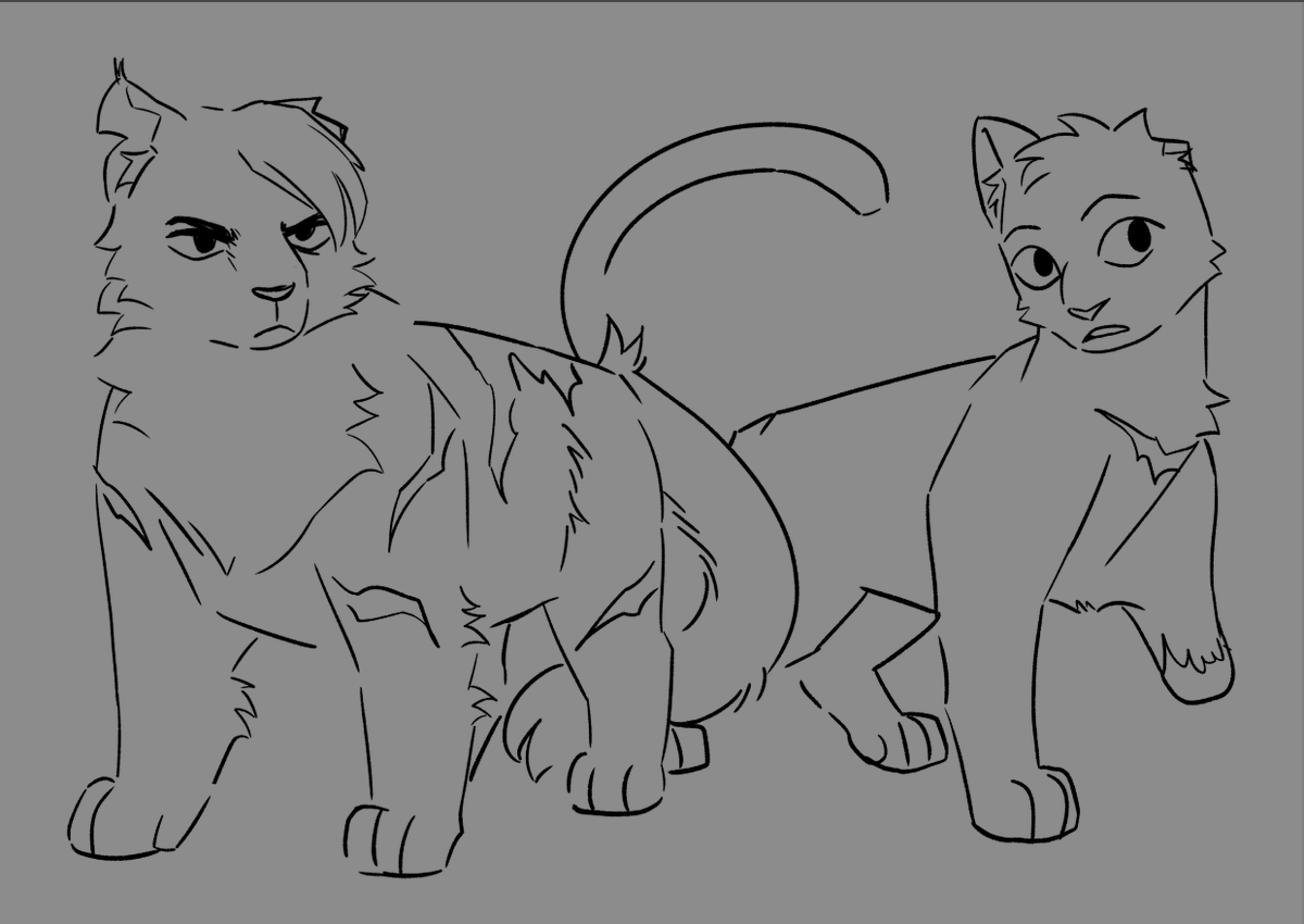 Spacestation_L7's tweet photo. "stop making everything into a warrior cats reference!!!" (guess who these guys are based off!) https://t.co/SFnmzgZUTp