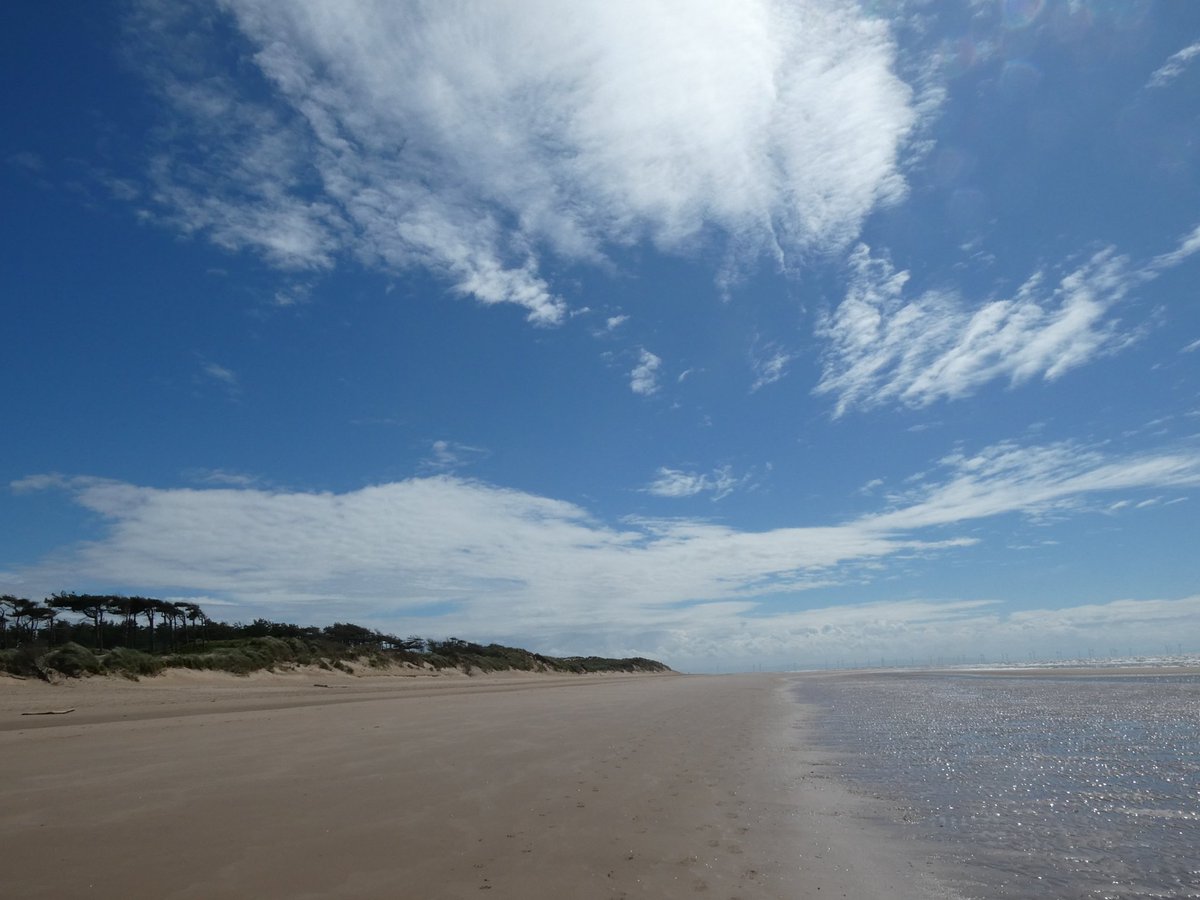 Girlygolfer2013's tweet photo. Another glorious sunshine day with blue skies.  Loads if ring plovers running along the beach and mud flats. #formby #formbybeach #ainsdale https://t.co/SJJ9qIUnFz
