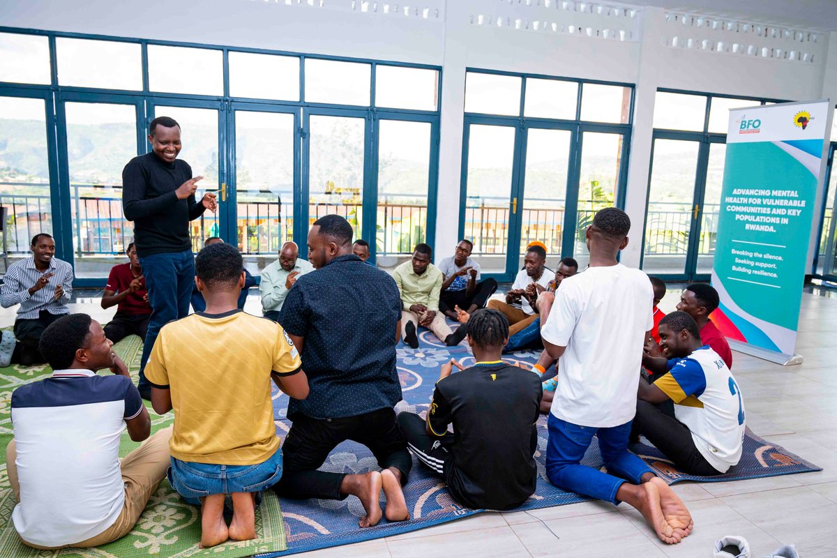bforwanda's tweet photo. As part of the Mental Health Awareness Day held on May 8, 2026, in Kamonyi District, @bforwanda               facilitated a transformative group therapy session for rural Sexual and Gender Minority (SGM) persons from Southern Rwanda. https://t.co/utMh6cnmMZ