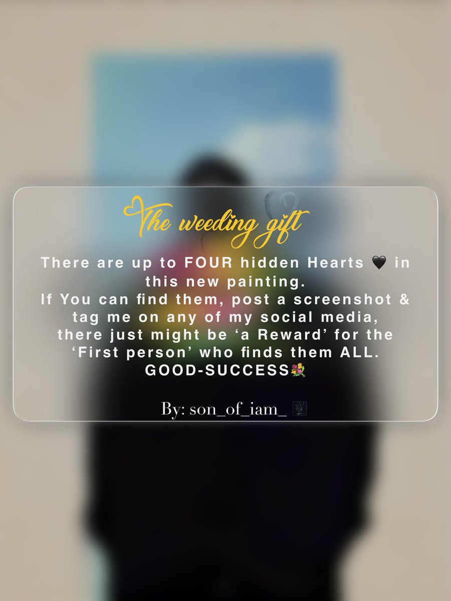 Son_of_IAM_'s tweet photo. The gift for ‘the wedding gift’ challenge is ready. 🎁

Few months ago I revealed a new artwork (a portrait of @AnthonyAzekwoh) with a challenge, and @Teks_b won the challenge.

Today I’m fulfilling my promise with a gift to @Teks_b for wining the challenge. https://t.co/h2BDapPW4t