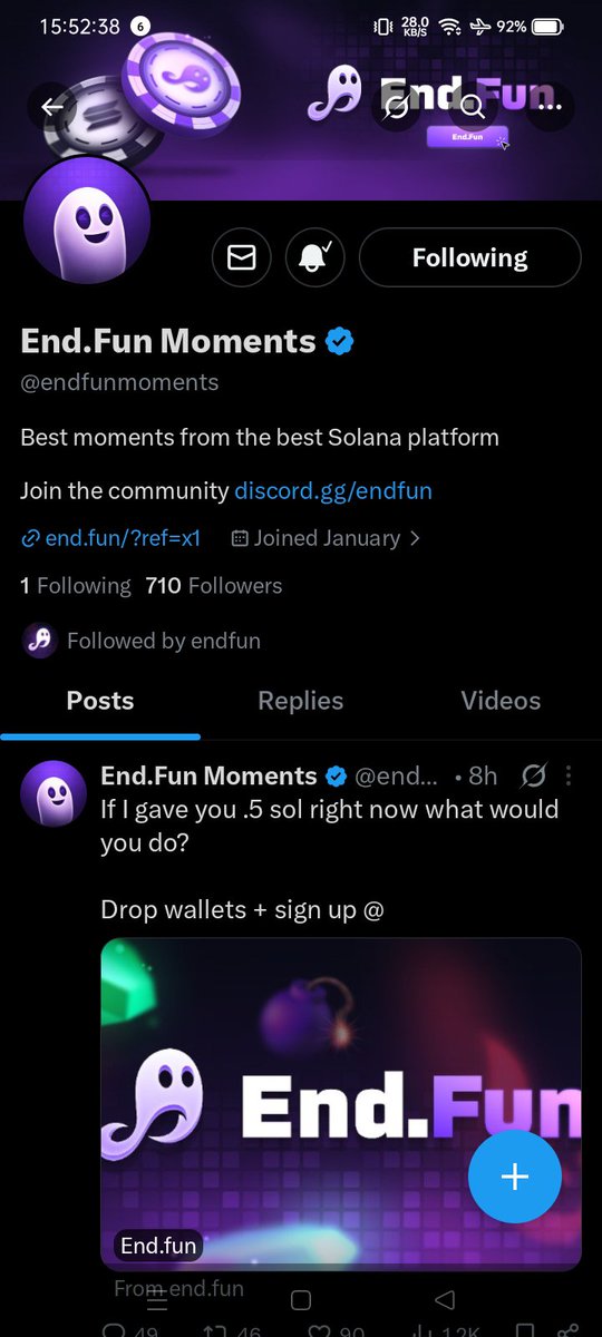 skipppy__'s tweet photo. @enddotfun @endfunmoments What a Lavished Flash Giveaway you've got!

Thanks for this opportunity to be one of the partakers!

If this Lands on my wallet I'll get an X subscription. Hopefully!

$SOL

HYQX9A9CpH99ioQU74LFtosKEJ9LF9Q5VSA4ub5h4vLb https://t.co/03i5OG5Auc