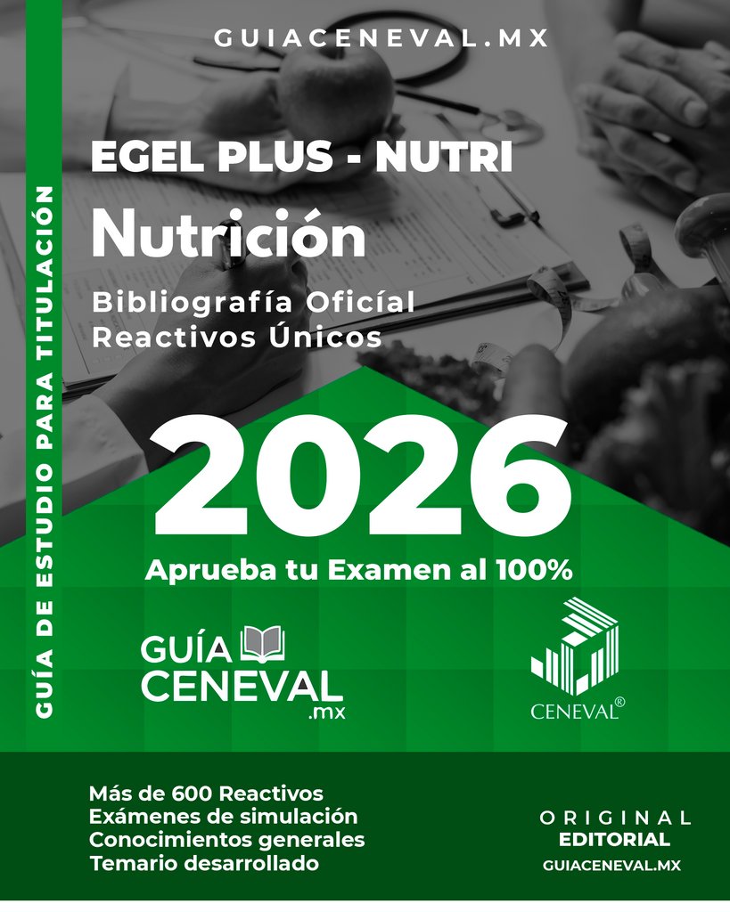 guiaceneval's tweet photo. 📙Guía Ceneval EGEL Plus Nutrición - Titulación 2026 📘
desde $ 399.00💵
Compra Ahora 👉👉 https://t.co/Tyr8P52StA 

Como Comprar📹 
https://t.co/8BzxXm31Vu
Whatsapp https://t.co/ypUnuEgU2k https://t.co/REgIn7fMvw