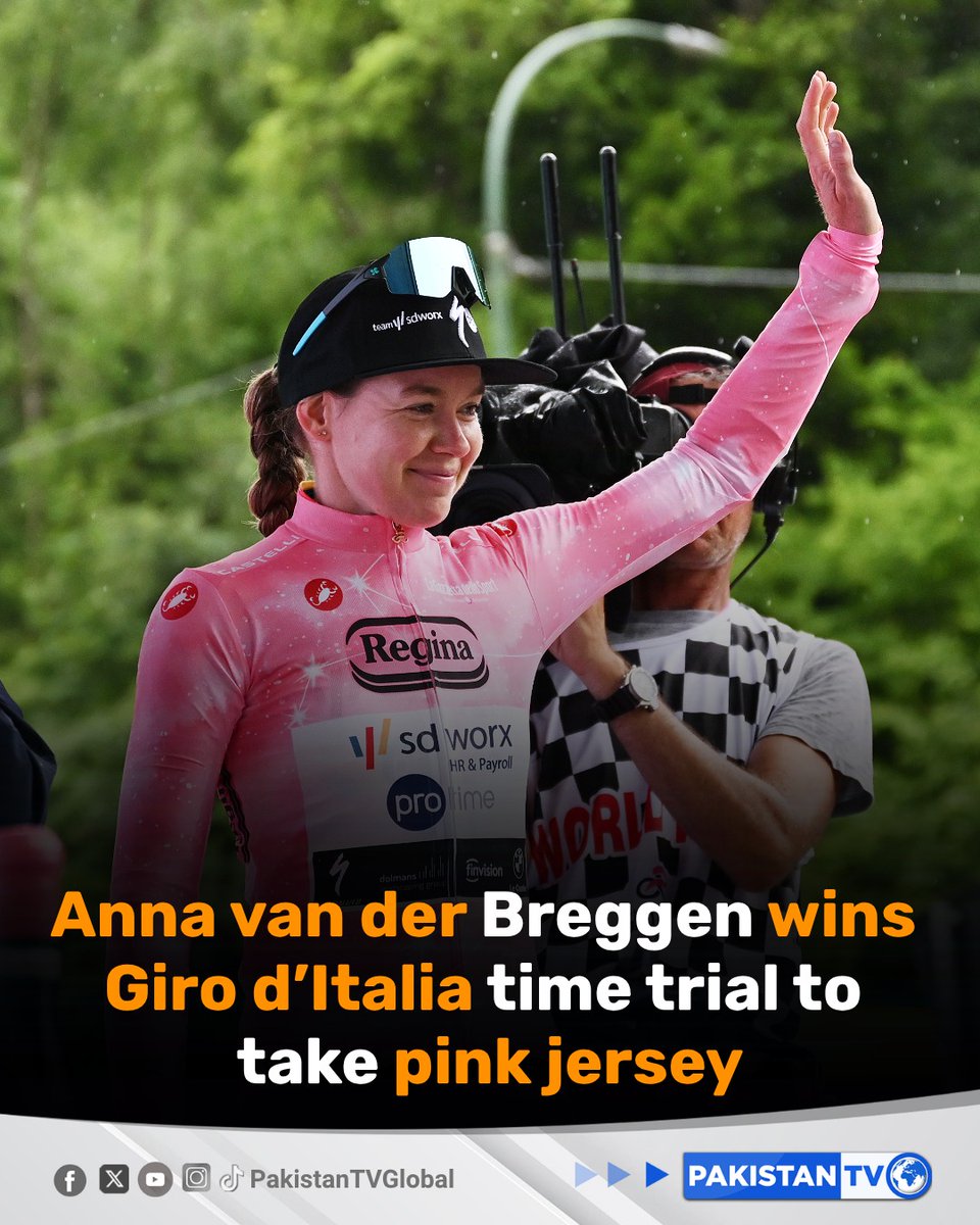 Anna van der Breggen won the 12.7km individual time trial at the womens Giro dIt...