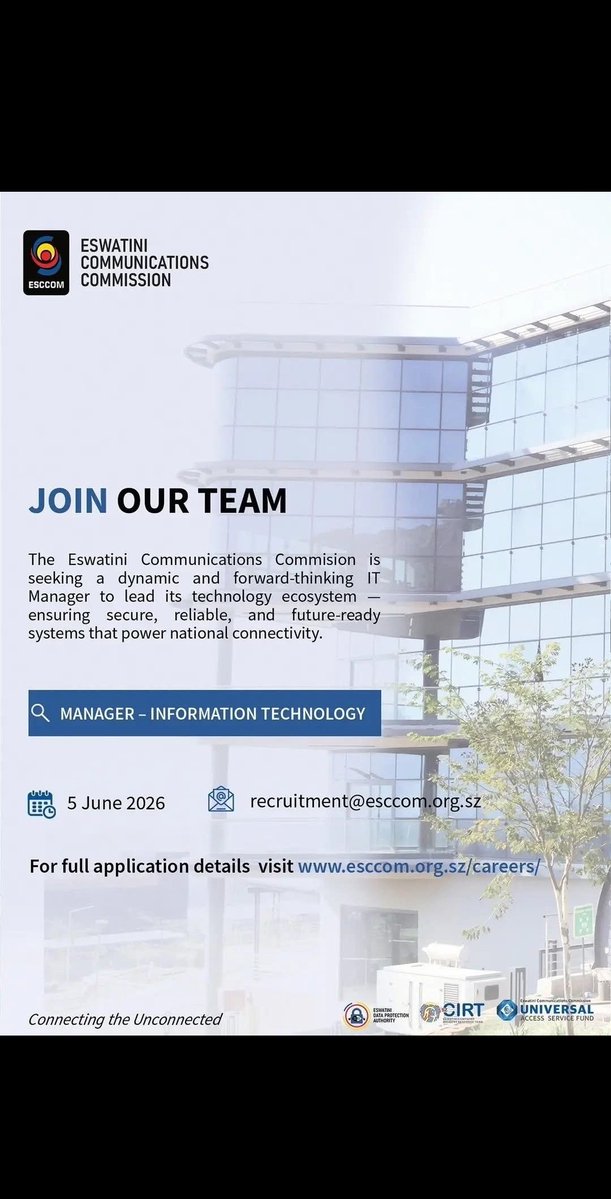 MboraMneecy's tweet photo. Job opportunities eSwatini #eswatini #job #jobsearch #joblife #jobforme https://t.co/hRSgOiJIMy