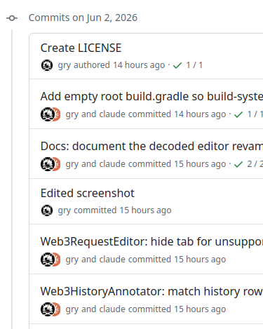 Grifo's tweet photo. And everything coded without LLMs!

Well... ok, no. https://t.co/Lu2rfKM4zV