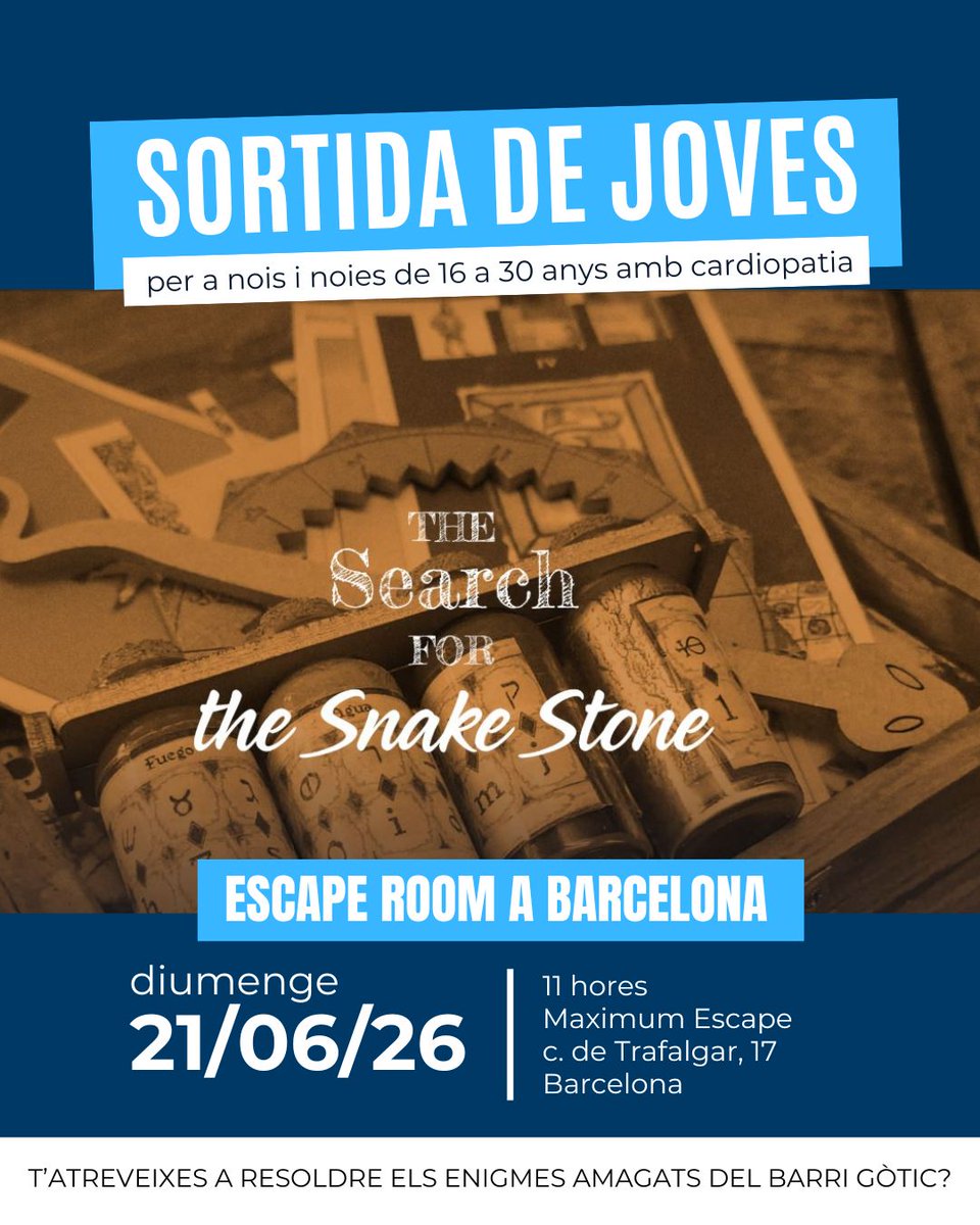 Coravant's tweet photo. 🔍✨ T’atreveixes a resoldre els enigmes amagats del Barri Gòtic de Barcelona? Et proposem una activitat per celebrar l'arribada de l'estiu, plena de misteri, pistes i màgia: un escape room a l’aire lliure pels racons més amagats de Barcelona.

#conviureambunacardiopatia https://t.co/NZBtHXS6IO