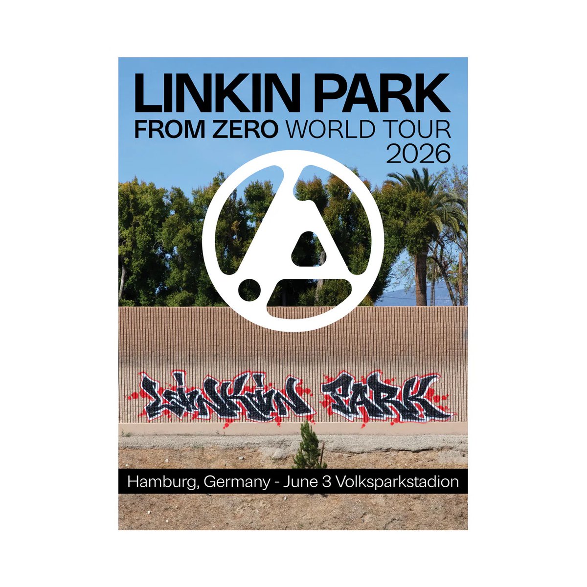 linkinpark's tweet photo. Hamburg Night 2 poster. Art by RISK.

Available at Volksparkstadion. https://t.co/HyoNvYoame