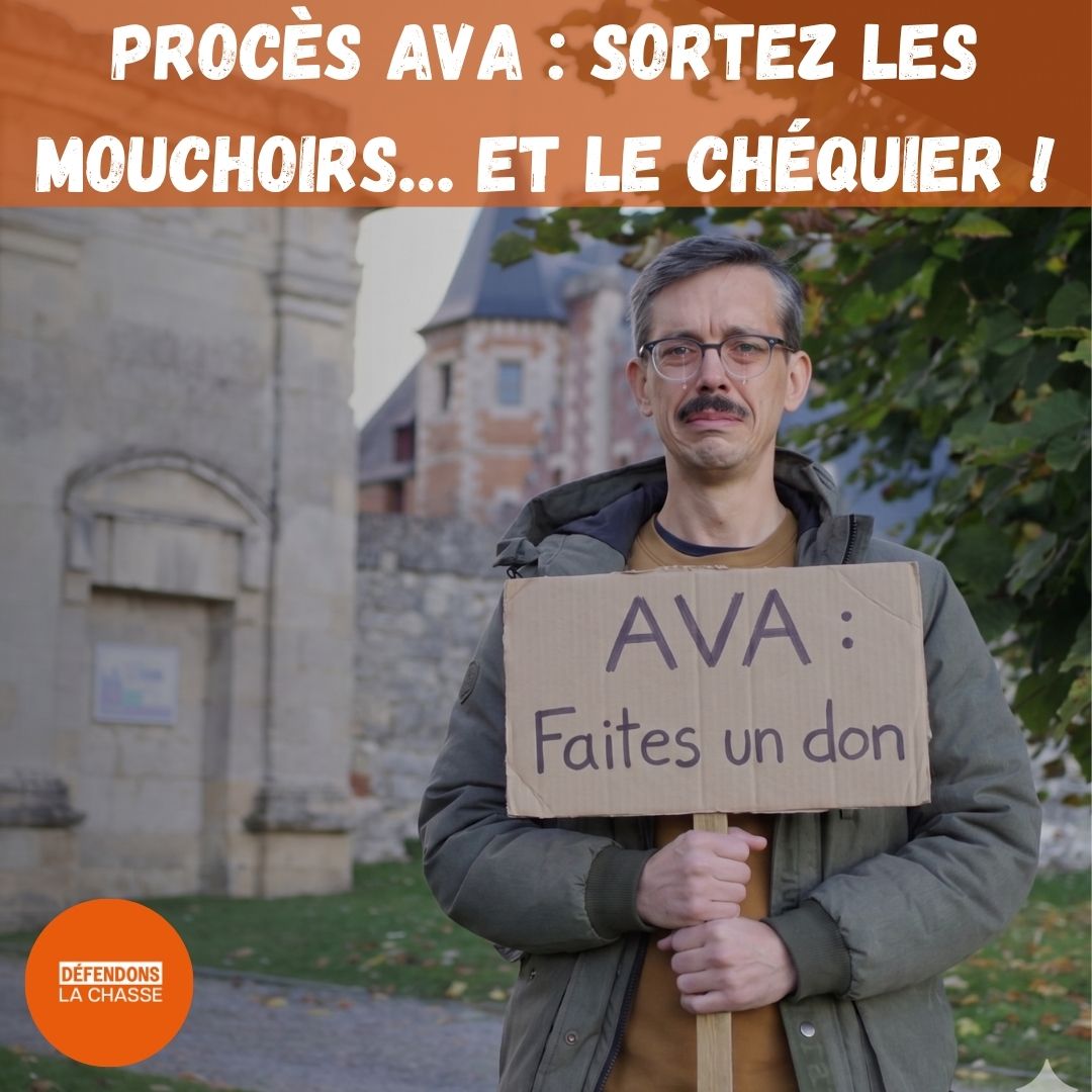 defendonschasse's tweet photo. Condamné, AVA joue les Calimero. Reconnu coupable par la justice et condamné en tout à 8 000 € d'amende et de dommages-intérêts pour rassemblement illégal, le collectif crie au "complot d’État". C’est la spécialité maison : pleurnicher et se poser en victime plutôt que d'assumer ses infractions.

La stratégie ? Faire payer les autres. Pour digérer cette défaite cuisante, AVA lance sa botte secrète : une énième cagnotte populaire. C’est tellement plus facile de faire les poches de ses sympathisants pour financer un harcèlement judiciaire stérile. Si leurs plaintes sont systématiquement classées sans suite, ce n’est pas un barrage politique, c’est juste qu’elles sont juridiquement vides.

Bref : rangez les larmes, fermez le portefeuille des donateurs et respectez la loi.

#DéfendonsLaChasse #Chasse #Chasseurs #AVA #Cagnotte