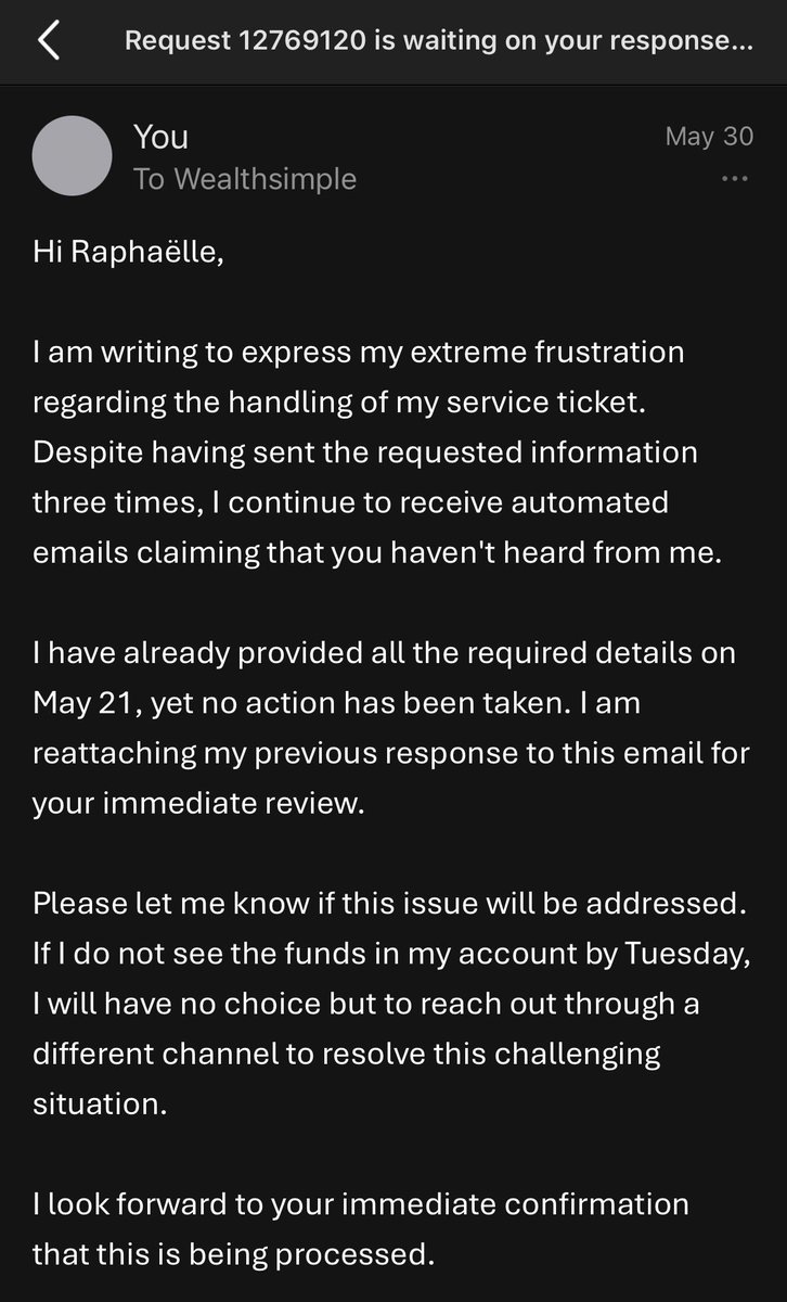 107Preet's tweet photo. @mkatchen @Wealthsimple What about your inefficient team that deliberately delays responses and sends garbage responses? https://t.co/yWvqNB9myb