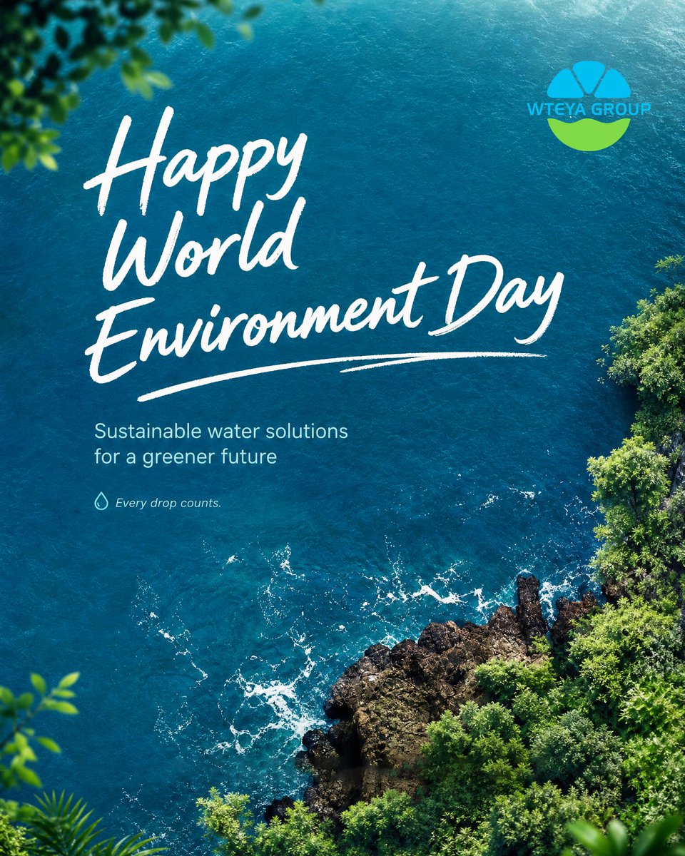 WteyaGroup's tweet photo. 🌍Happy World Environment Day!💧

For over 15 years, WTEYA has been innovating in seawater desalination and solar sewage treatment🌿
💧WTEYA — Clean water, smarter solutions, greener tomorrow

📧Email: info@wteya.com
 Website: https://t.co/1sjQDv4o7d

#WorldEnvironmentDay #WTEYA https://t.co/zTYYrghslY