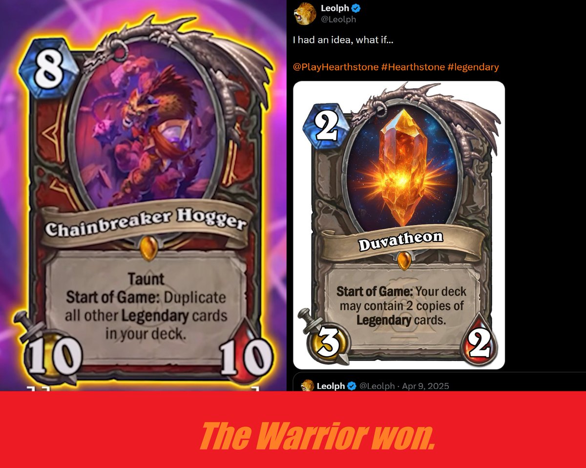 Leolph's tweet photo. The "Rule Breaker" idea is awesome!

@PlayHearthstone #Hearthstone https://t.co/FDyyVWPSq8