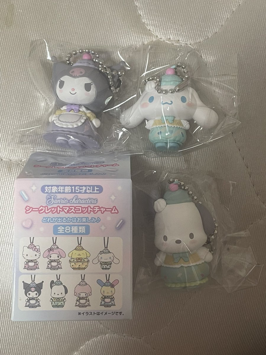 87__usa's tweet photo. サンリオ　ドリーミーアイスパーラー　シークレットマスコットチャーム

譲 クロミ、ポチャッコ、シナモン

求 ウサハナ

都内手渡し(新宿が合わせやすいです)または郵送

どなたでもお声掛けください
よろしくお願い致します。 https://t.co/Sm6D8Rm39m