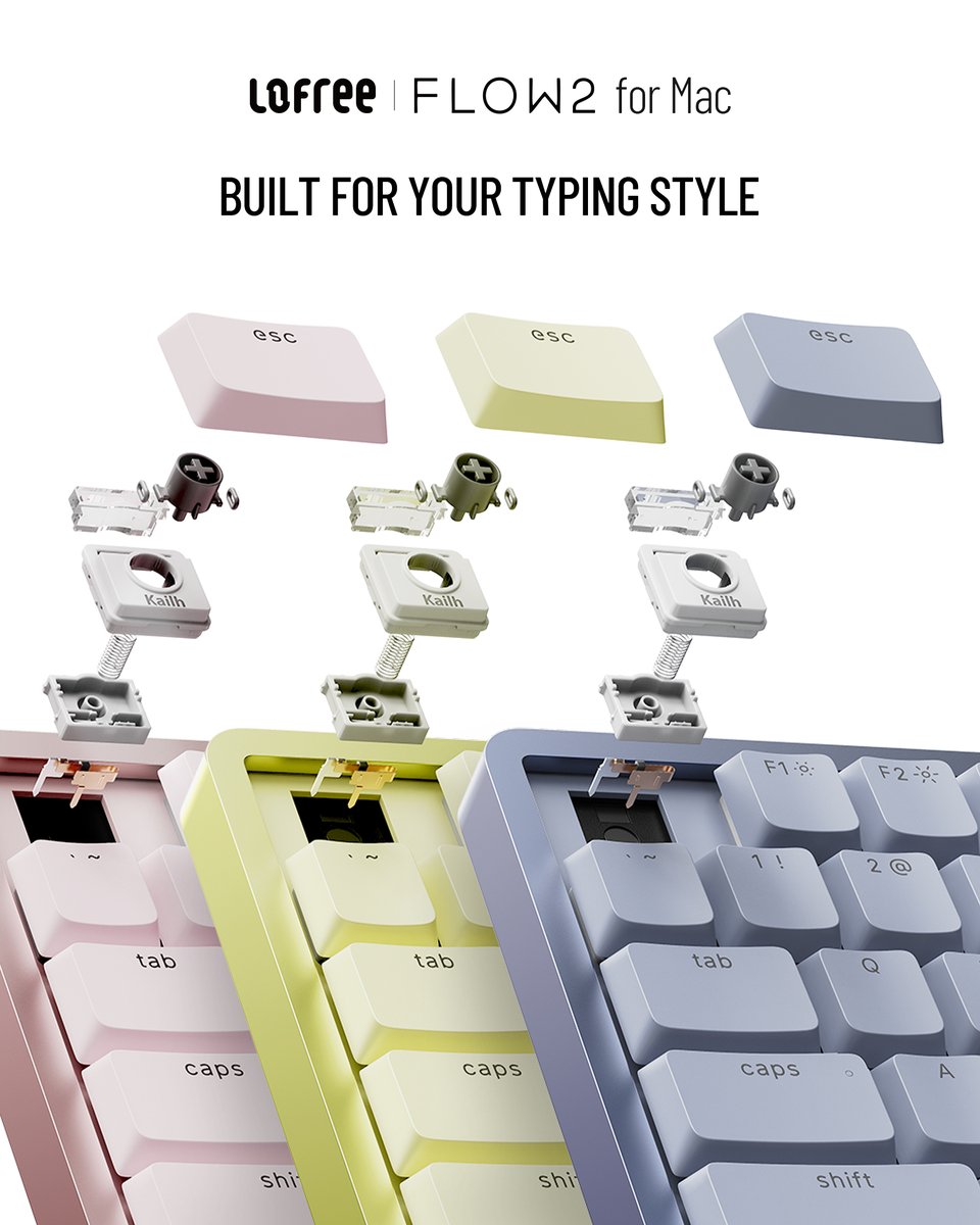 lofreeco's tweet photo. Introducing Flow2 Mac Edition.

Color-matched to MacBook Neo.✨
Designed for Mac users.

Pay a $2 deposit on our official website
to save $40.

🔗Reserve now via the link in bio.

⏰Offer ends at the end of June.

#lofree #Flow2Mac #MacSetup #LowProfileKeyboard #DeskSetup https://t.co/APcWwaZhQ8