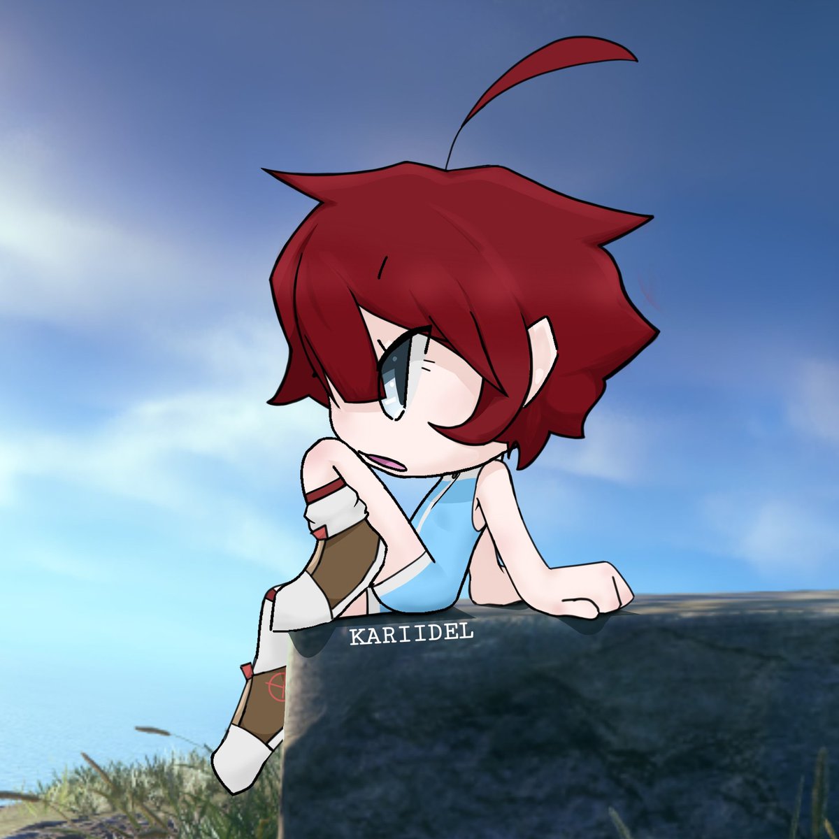 Retro_Helix's tweet photo. Watching over the frontier on her own.
#sonicfrontiers https://t.co/Pv50d23bHA