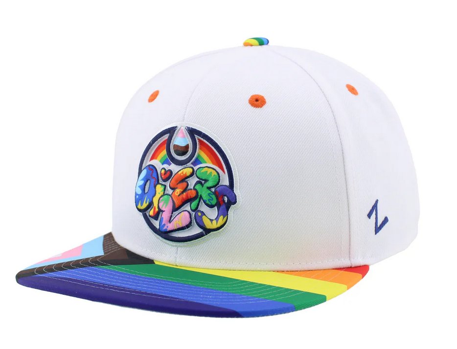 AustinHockeyYT's tweet photo. To celebrate Pride this June and give back to our amazing community we've built, I'm giving away an Edmonton Oilers Zephyr Pride Snapback Hat! All you have to do to enter is like and retweet. Winner will be announced on Friday, June 5th, 2026! #LetsGoOilers 🧡💙 More Giveaways🔜 https://t.co/ErWu0pCVME
