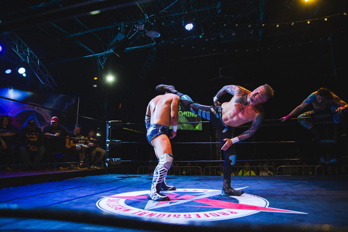 AAWPro's tweet photo. #AAWHomecoming: Ryan Matthias vs. Joey Avalon vs. Jake Crist vs. TJ Crawford

AAW Homecoming
May 22, 2026
115 Bourbon Street
Merrionette Park, IL 

Catch the replay at  https://t.co/Fg6Bp6m0x9

👥: @Ryan_Matthias02 / @JoeyJetAvalon / @TheJakeCrist / @TJCWrestling 

📸: slingbladephoto
🏟️: @BourbonSt115
