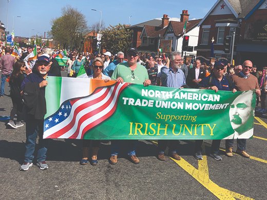 NationhoodRC's tweet photo. Irish immigrants did not find opportunity waiting for them in America. They found the hardest, most dangerous work the country had, and they took it. And from that position they built something extraordinary.

Not just the railroads and the tunnels and the skyscrapers, but the labor movement itself inside America. They organized because they understood that without solidarity, a man with nothing would always be at the mercy of a man with everything.

That instinct is the Irish American tradition.

The capital class of the 21st century is not the factory owner of the 19th. It is stateless, it is fast, it is a ruthless machine that has studied every method by which working people have ever won anything. The mass movement of cheap labor across borders is not compassion or inevitability — it is a weapon aimed directly at the unity of workers. 

The NRC stands in the tradition of those who organized before us.
