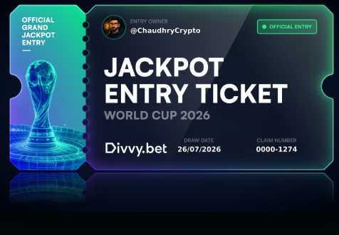ChaudhryCrypto's tweet photo. Claimed My @DivvyBet Ticket Before The World Cup Kicks Off

220 SOL Prize Pool Across Weekly Drops, Streak Payout, and Grand Jackpot

Free to Claim @DivvyBet on Solana
https://t.co/X24FbSRiMs https://t.co/XCDBCI8CIH