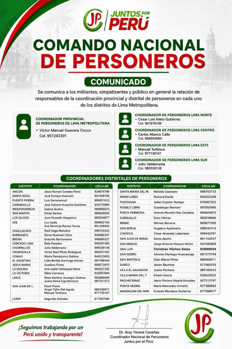 keikonova2026's tweet photo. #PersonerosJP
X el Perú 🇵🇪 que nos merecemos 🙌🏿.
Quieren robar en la mesa lo que no pueden ganar en las elecciones. El fujimorismo juega sucio. Por eso, sé personero por JP.  Aquí están  los contactos por distritos👇🏿. 
🌊 Comparte e inscríbete! ✊🏿 

#SePersoneroJP
#VotoJP
#FujimorismoNuncaMás 
#KeikoNoVa