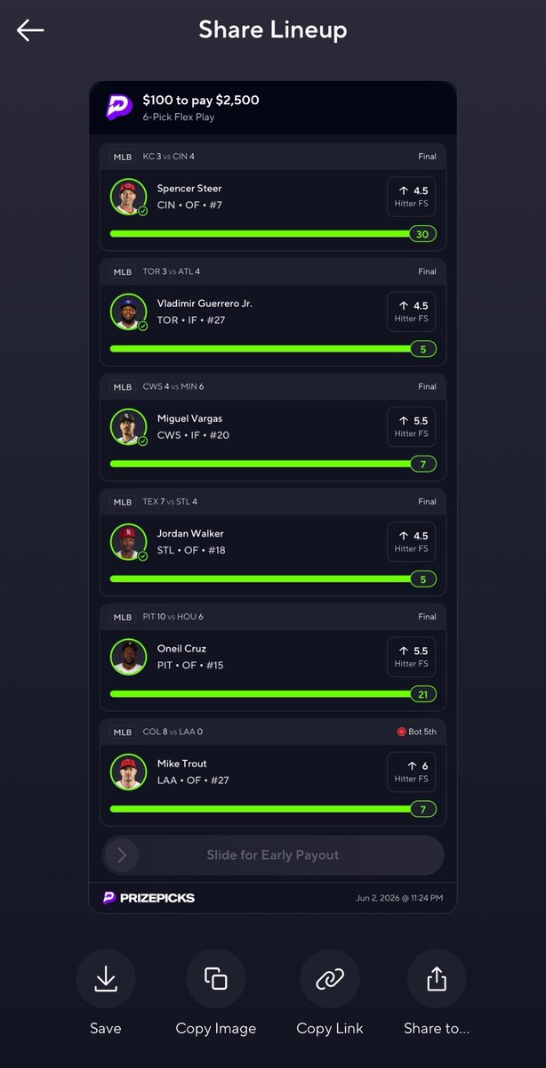 BricksPicks_'s tweet photo. Aye bitch I stg I’m like that 🧱☀️

$100 giveaway like to enter 💜📝

$10 can get you wins daily join NOW 🔝🔜

$100-$2500 🤯🤯🤯

CHEATSHEET FEEDS DAILY #PrizePicks https://t.co/MKSBn38Ph8