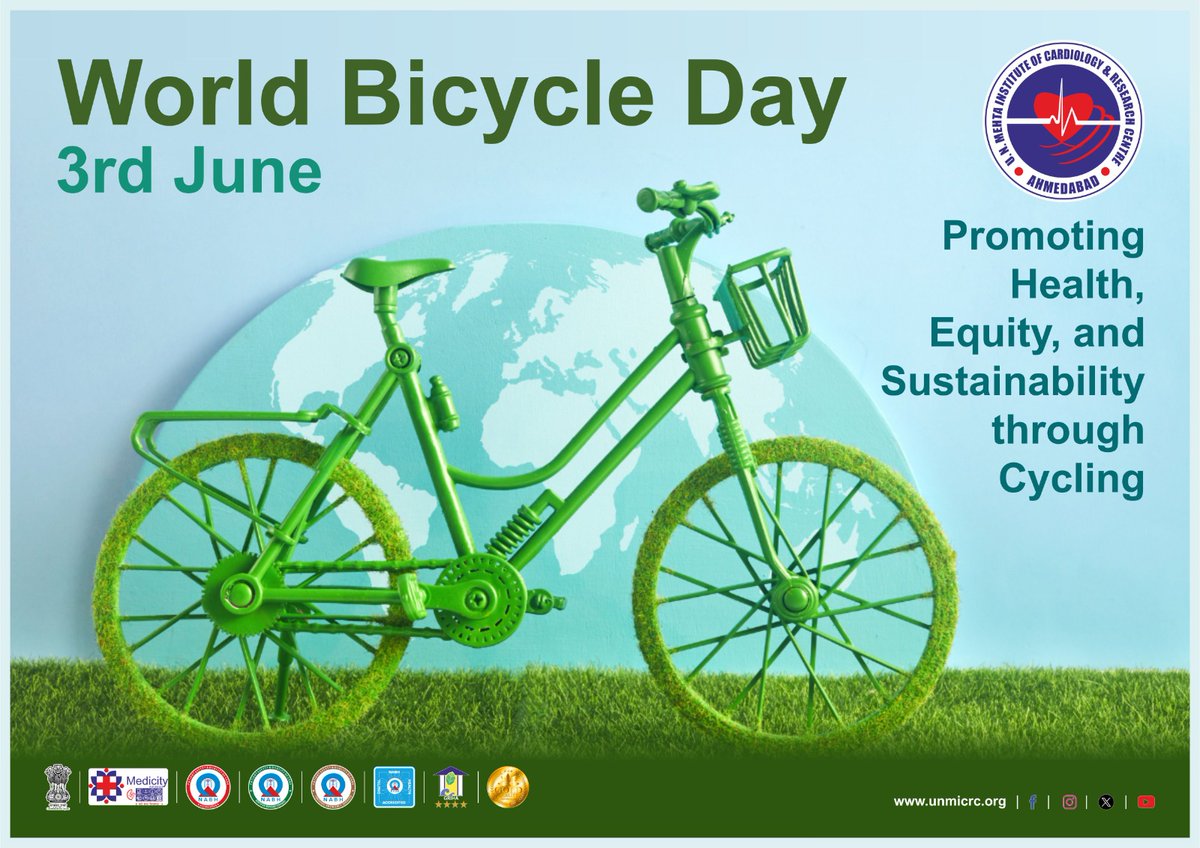 UNMICRC's tweet photo. "Burn your ego, melt the fat, and breathe the fresh air."

*#World Bicycle Day 2026* https://t.co/3S7or9c9Nz
