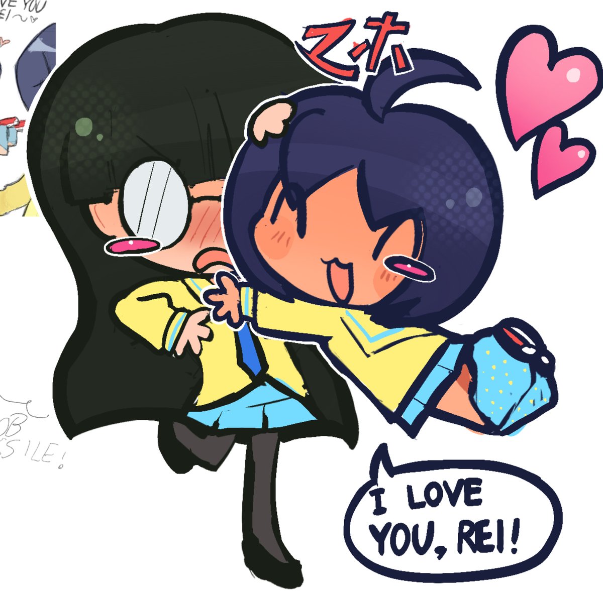 mesouusaa's tweet photo. rei tachibana and himeko katagiri art. i have no idea where the pani poni dash fandom is. is it even alive man… (this  is  a  redraw)  #paniponidash https://t.co/i53Ul9Casv