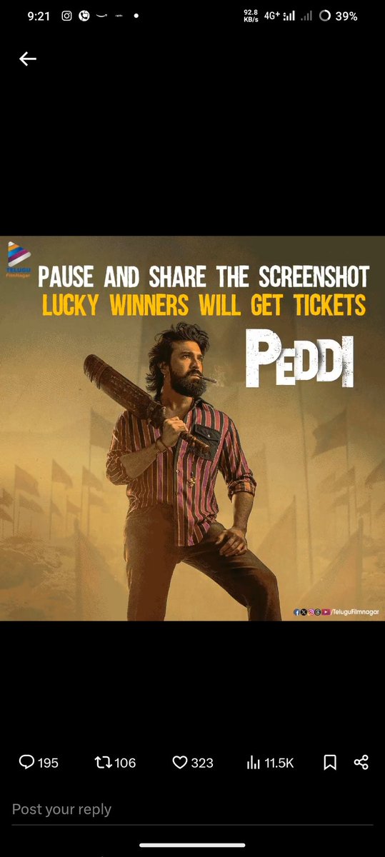 Freaky_Tweets__'s tweet photo. @telugufilmnagar 1st stop lone pattesa charan babu ni😁😁

Hope you select me this time.
Luck unte bagundu 🫠 🫠 🫠 🫠 🫠 🫠 

#RamCharan #TFNTicketContest #TeluguFilmNagar https://t.co/5n5V2ahLiV