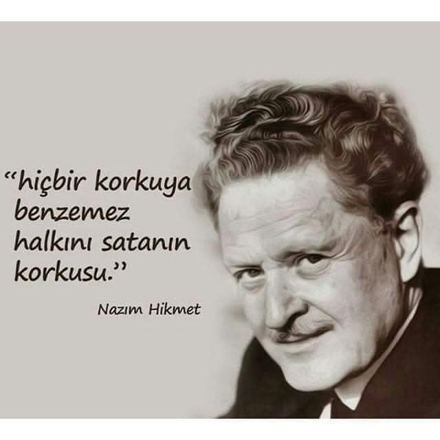 ComlekogluSuvar's tweet photo. Yaşamakta ayak direyeceksin
Belki bahtiyarlık değildir artık
Boynunun borcudur fakat
Düşmana inat
Bir gün fazla yaşamak.
Nazım Hikmet Ran
Anısına saygıyla...   Günaydın https://t.co/RBUqJAYOV5