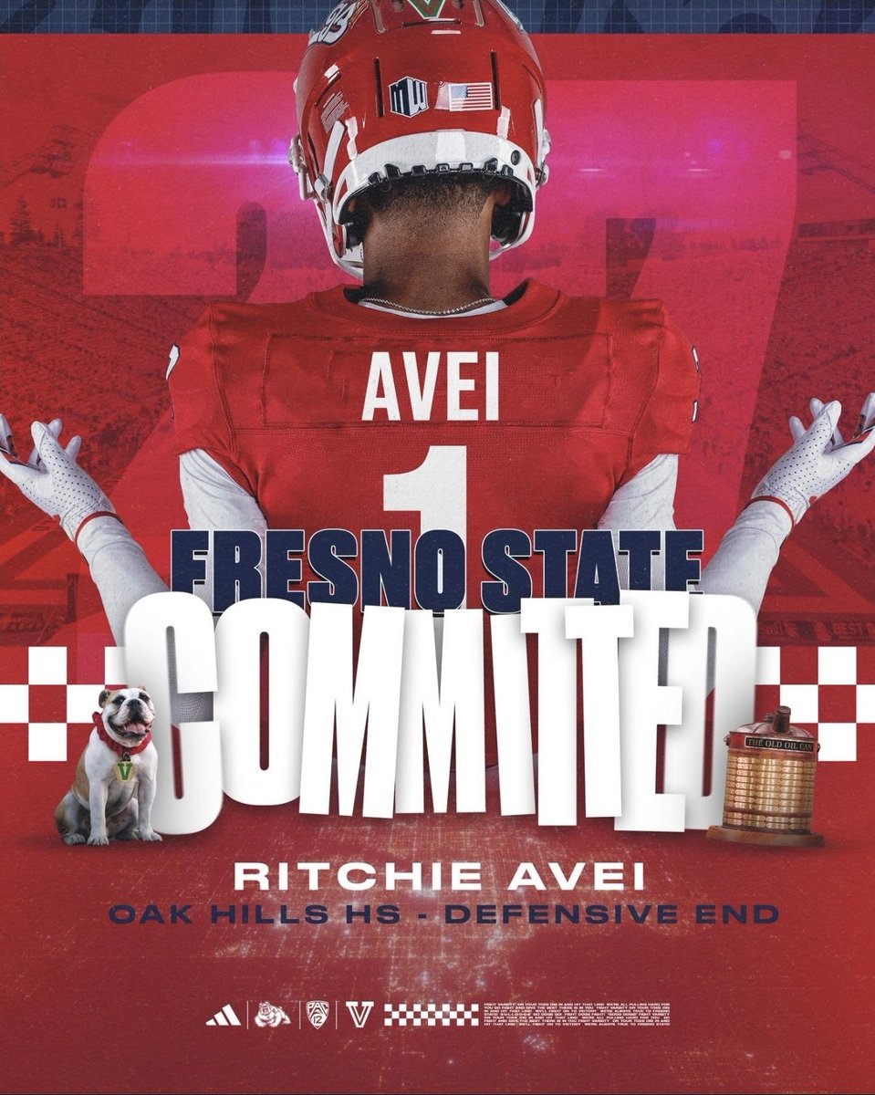 OakHillsFootba1's tweet photo. After @RoyaltonAllen_ 's commitment to @BadgerFootball, that gives us 4 in May and June.  @sione_felila @OU_Football @AveiRitchi97 @FresnoStateFB and @Lonzo00707131 @BeaverFootball and we're not done yet! 80 days till game one and we're fired up on top of the hill! ALL-IN https://t.co/LxJ3bzIJcj