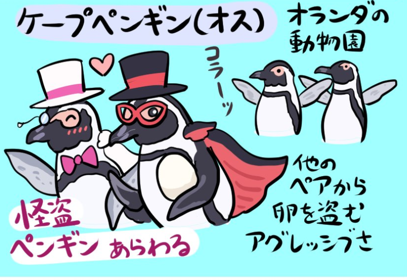 numagasa's tweet photo. プライド月間🏳️‍🌈だしひとまず華麗に卵を盗むゲイの怪盗ペンギンでも見返して
https://t.co/trYrmquQbT https://t.co/D6YbhLg0Ha